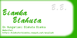 bianka blahuta business card